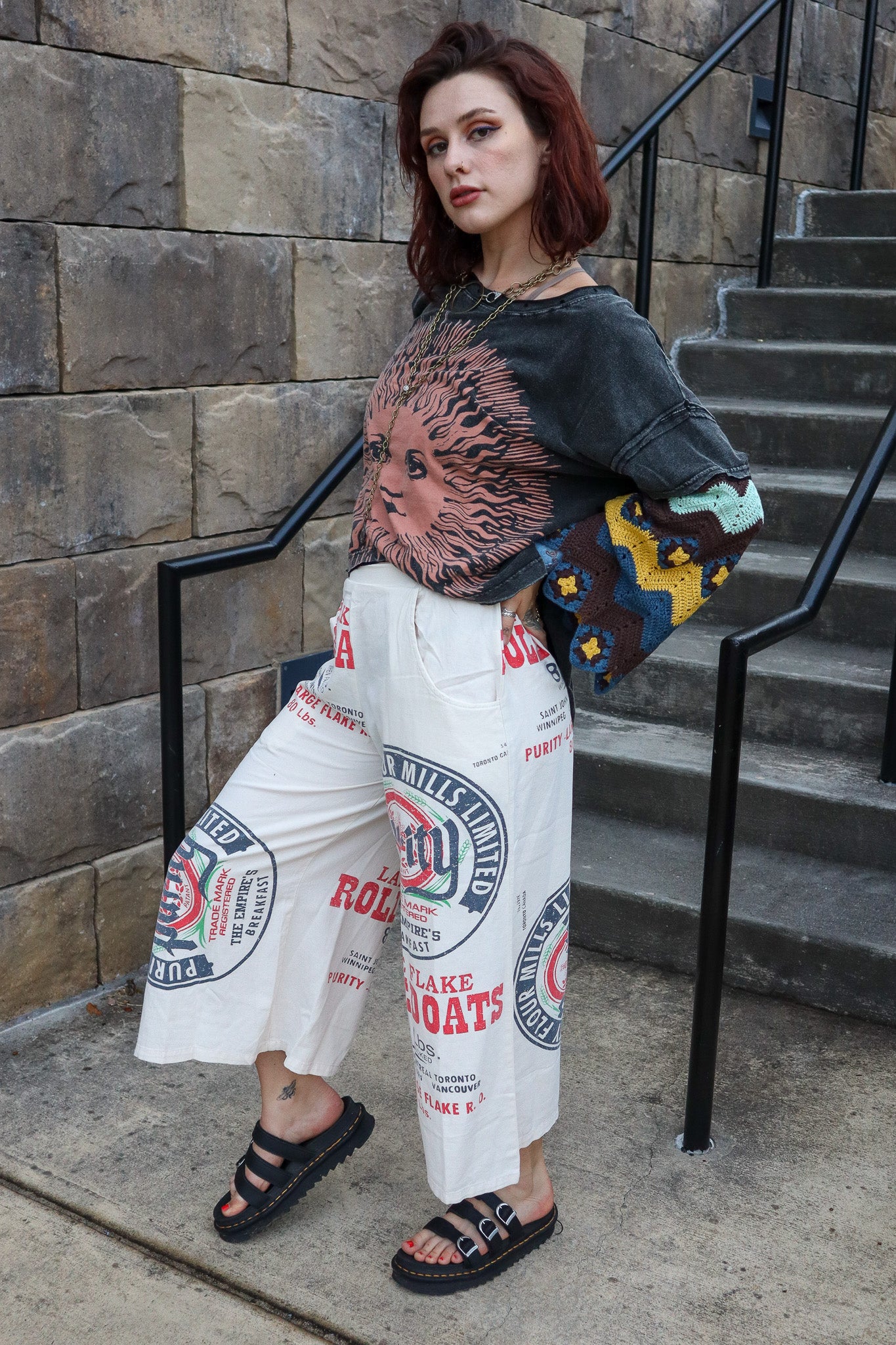 Sale - Heirloom Flour Sack Cotton Capri Pant