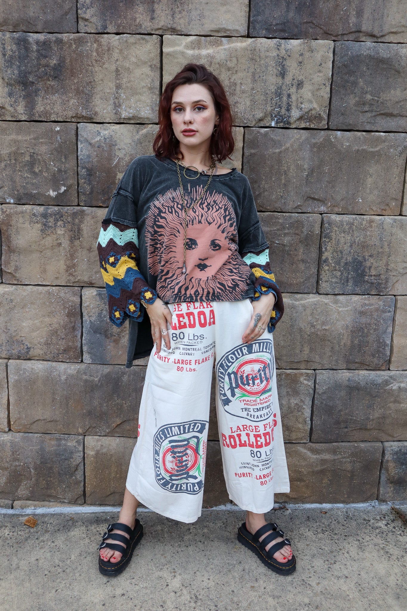 Sale - Heirloom Flour Sack Cotton Capri Pant