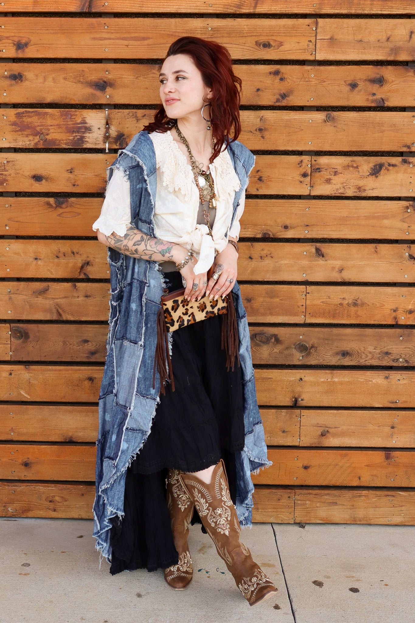 Sale- Funky Ruffle Hi Lo Skirt