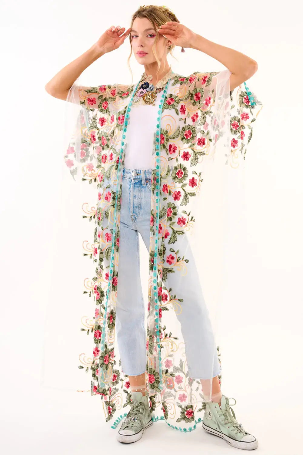 Can't Stop Kimono: Ivory / One Size