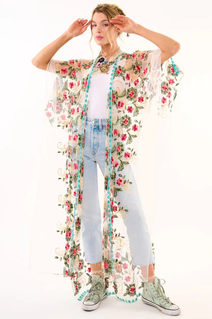 Can't Stop Kimono: Ivory / One Size
