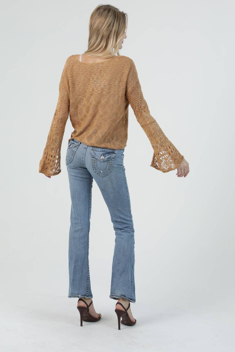 Simple Chic Flare Sleeve Sweater