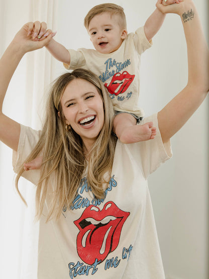 Rolling Stones Start Me Up Off White Thrifted Graphic Tee