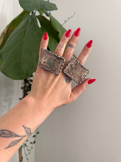 Abstract Pottery Ring - ivyandlavyboutique Art by Amy