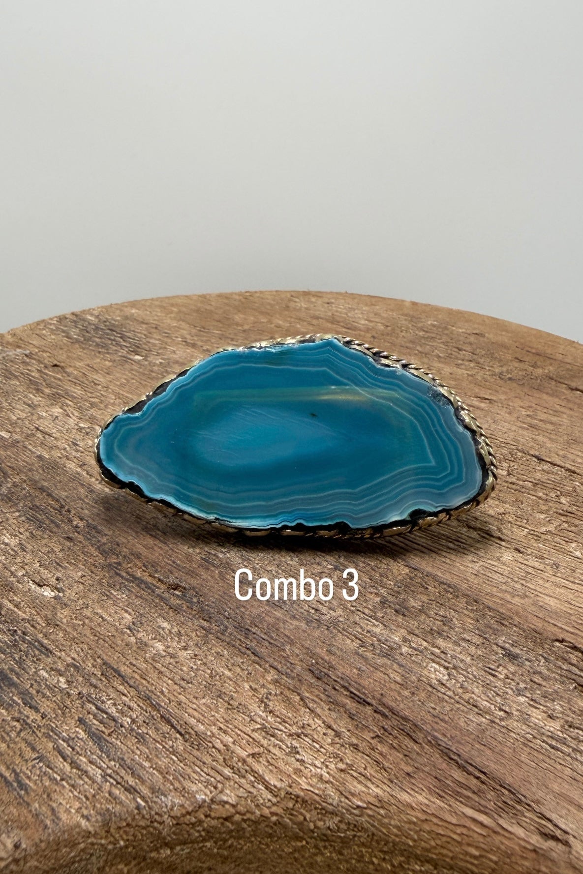 Agate GeodeSlab Rings In Bright Blues - ivyandlavyboutique ivyandlavyboutique