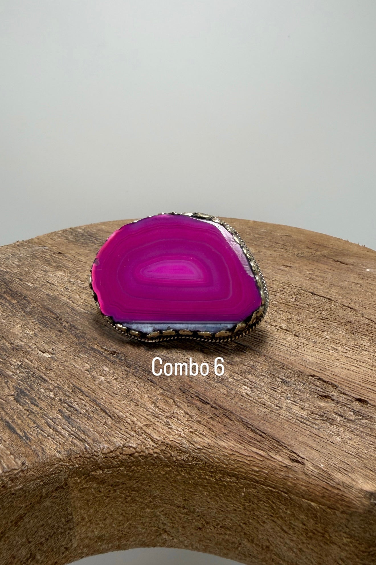 Agate Slab Ring in Pinks - ivyandlavyboutique ivyandlavyboutique
