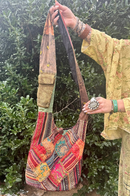 All Patched Up Hippie Bag Combo 1 - ivyandlavyboutique Kathmandu Imports