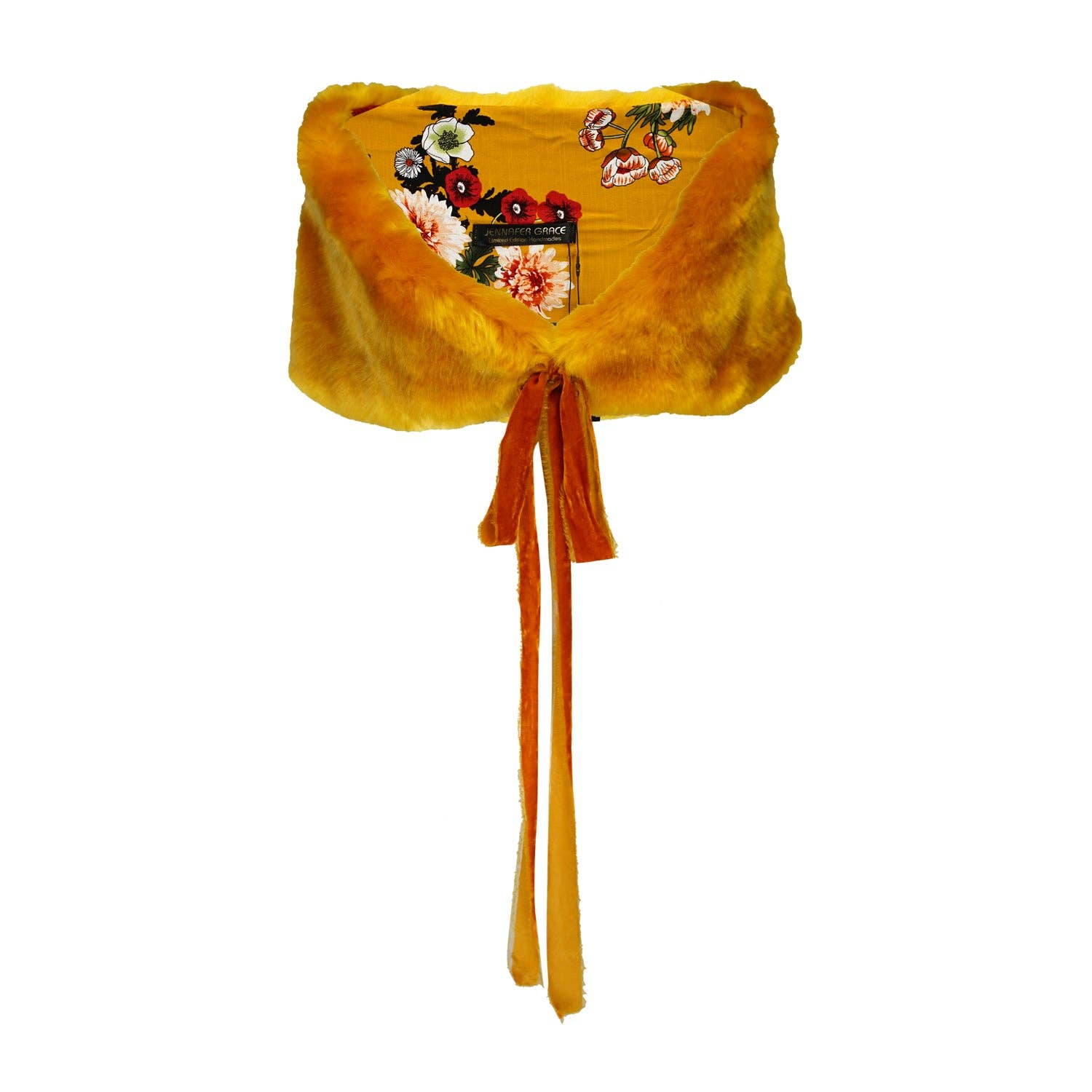 Amber Faux Fur Velvet Knot Stole - ivyandlavyboutique Jennafer Grace