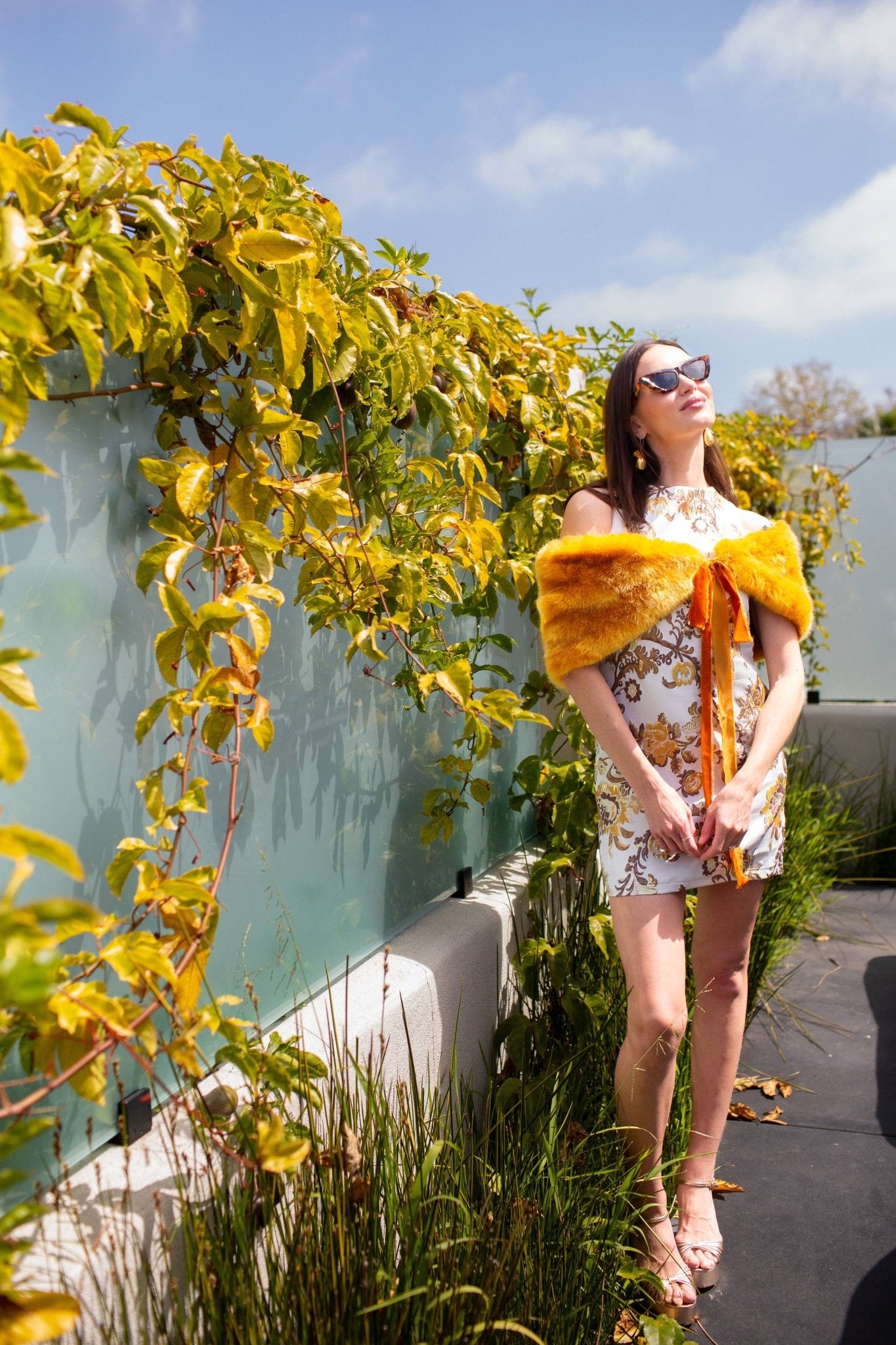 Amber Faux Fur Velvet Knot Stole - ivyandlavyboutique Jennafer Grace