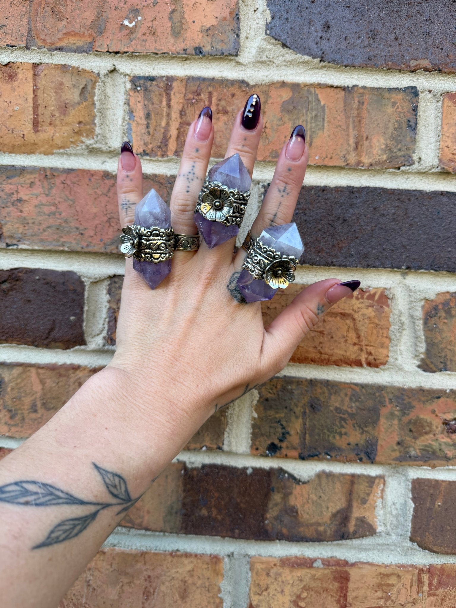 Amethyst Point Ring - ivyandlavyboutique ivyandlavyboutique