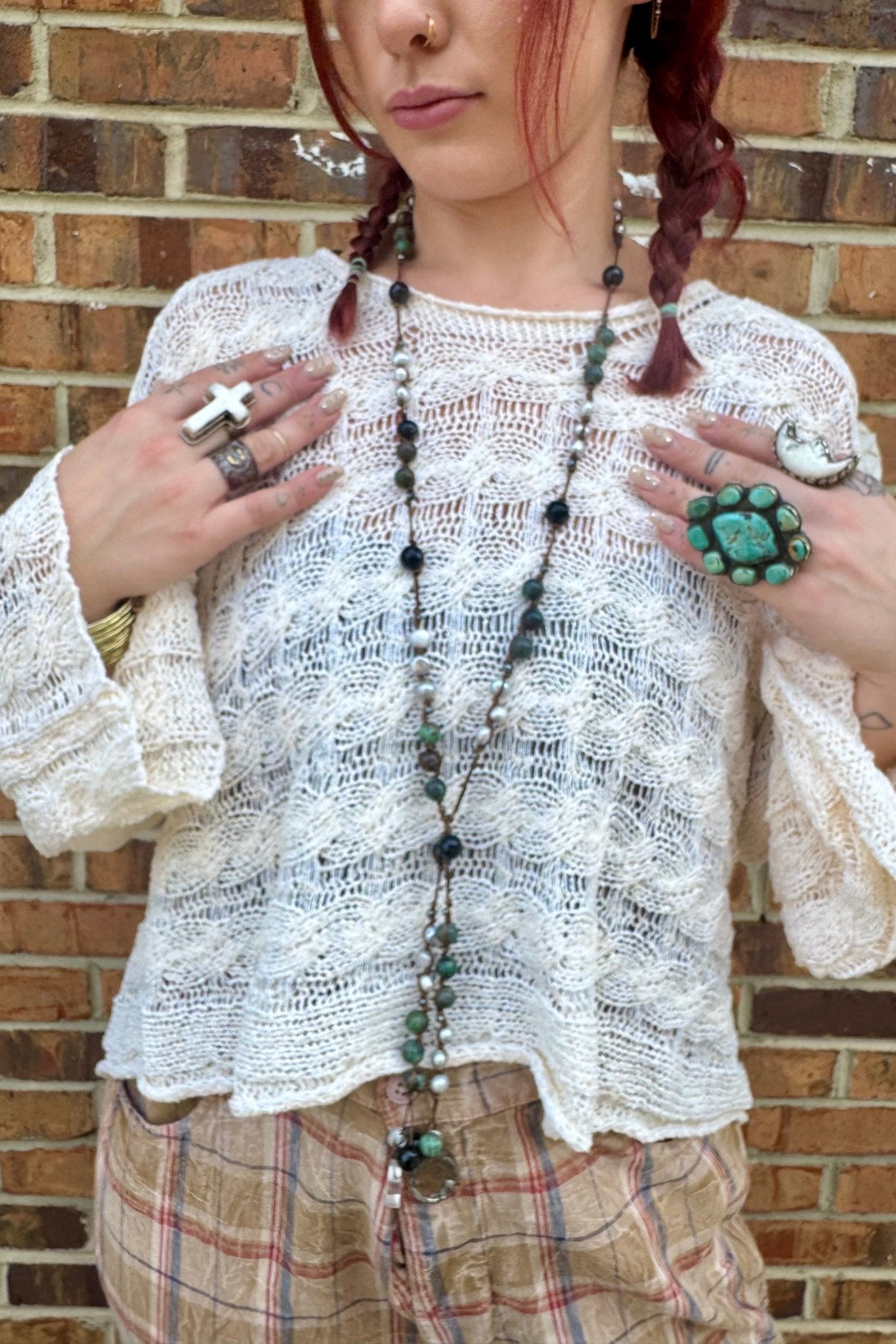 Angel Baby Crop Twisted Cable Sweater - ivyandlavyboutique Pol Clothing