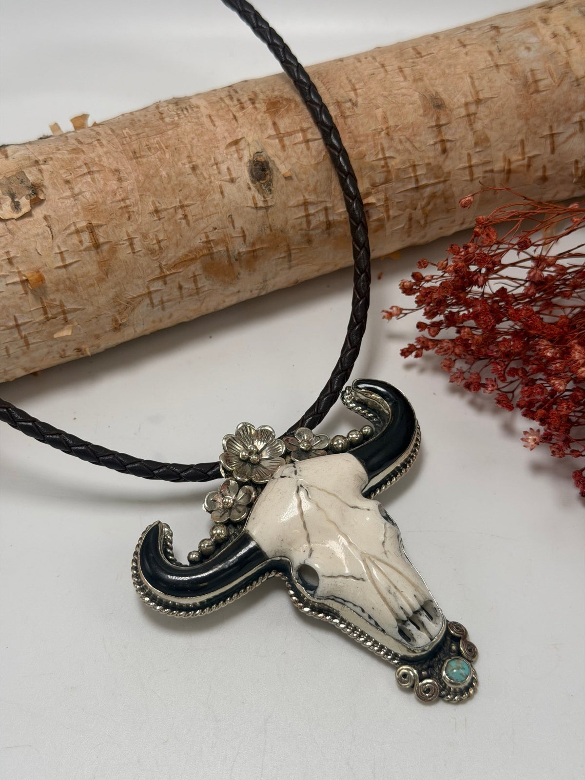 Animal Skull Shortie on Leather - ivyandlavyboutique ivyandlavyboutique