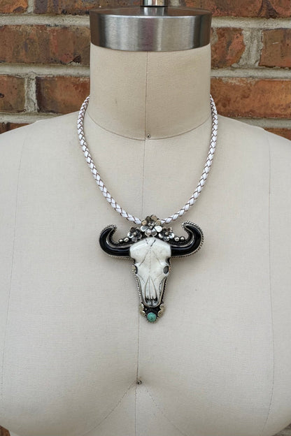 Animal Skull Shortie on Leather - ivyandlavyboutique ivyandlavyboutique