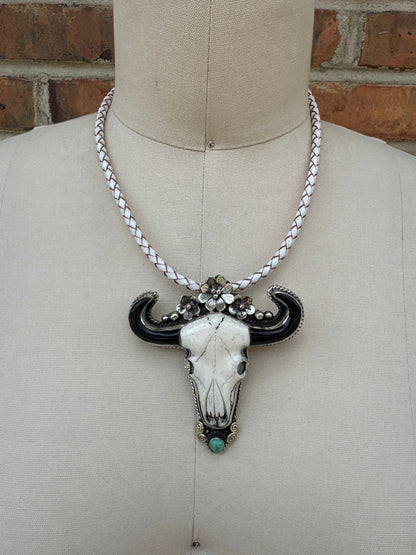 Animal Skull Shortie on Leather - ivyandlavyboutique ivyandlavyboutique