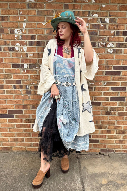 Annabella Twirl Denim Maxi Dress - ivyandlavyboutique Pol Clothing