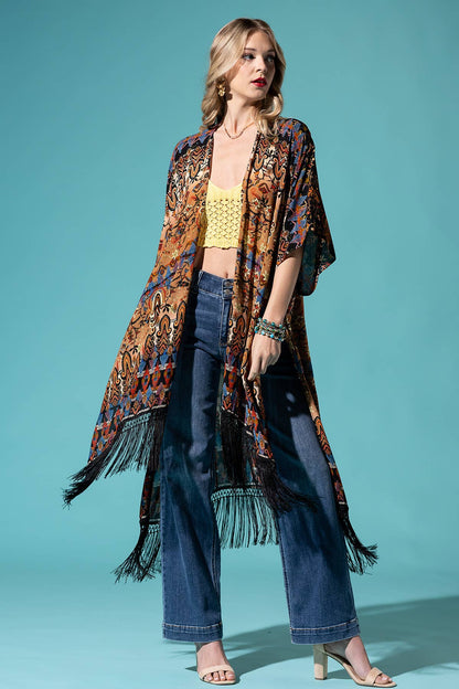 Annecy Fringe Kimono - ivyandlavyboutique Urbanista