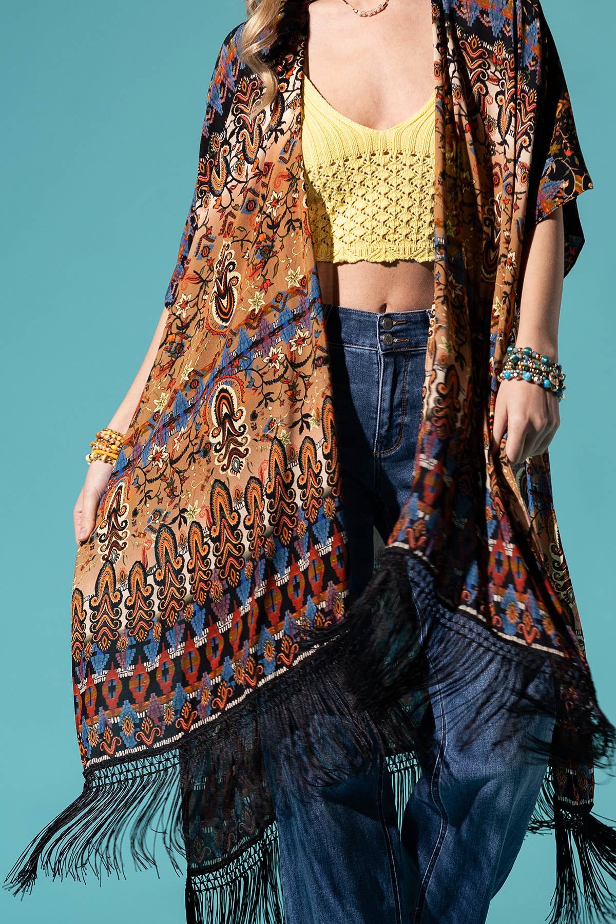 Annecy Fringe Kimono - ivyandlavyboutique Urbanista