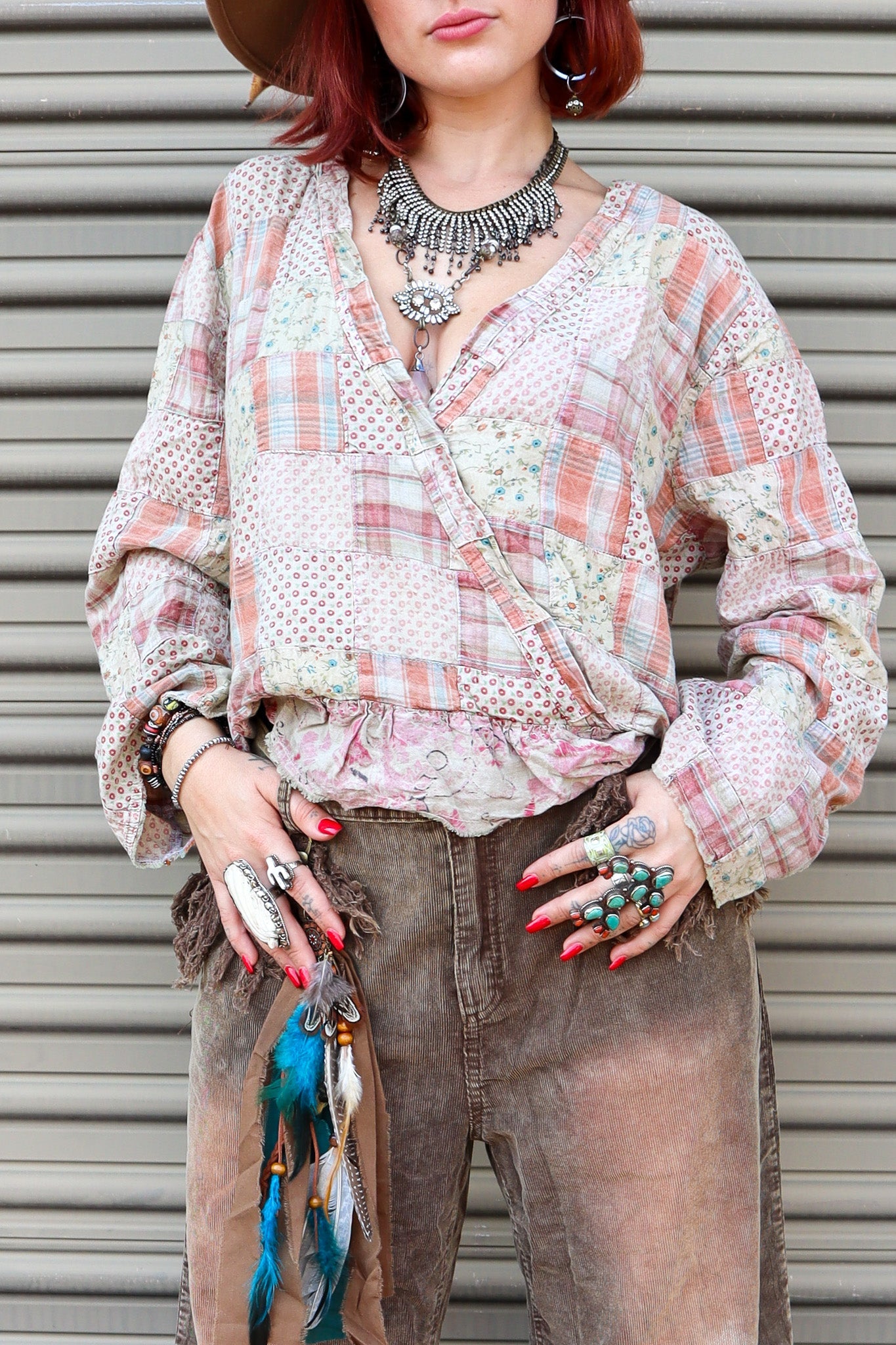 Apricot Fields Wrap Top - ivyandlavyboutique Jaded Gypsy