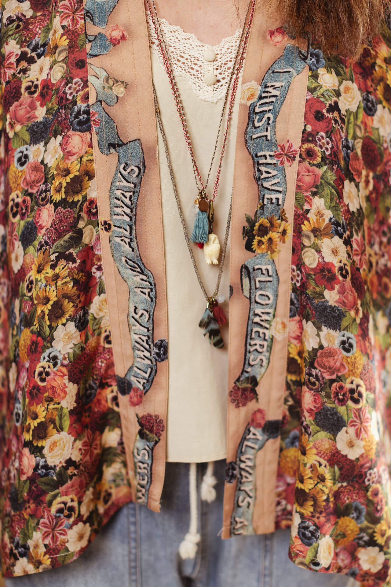 Art of Life Pixie Duster Cropped Kimono w/ Palette, Flowers - ivyandlavyboutique Market of Stars