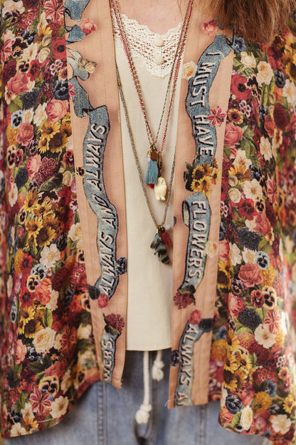 Art of Life Pixie Duster Cropped Kimono w/ Palette, Flowers - ivyandlavyboutique Market of Stars