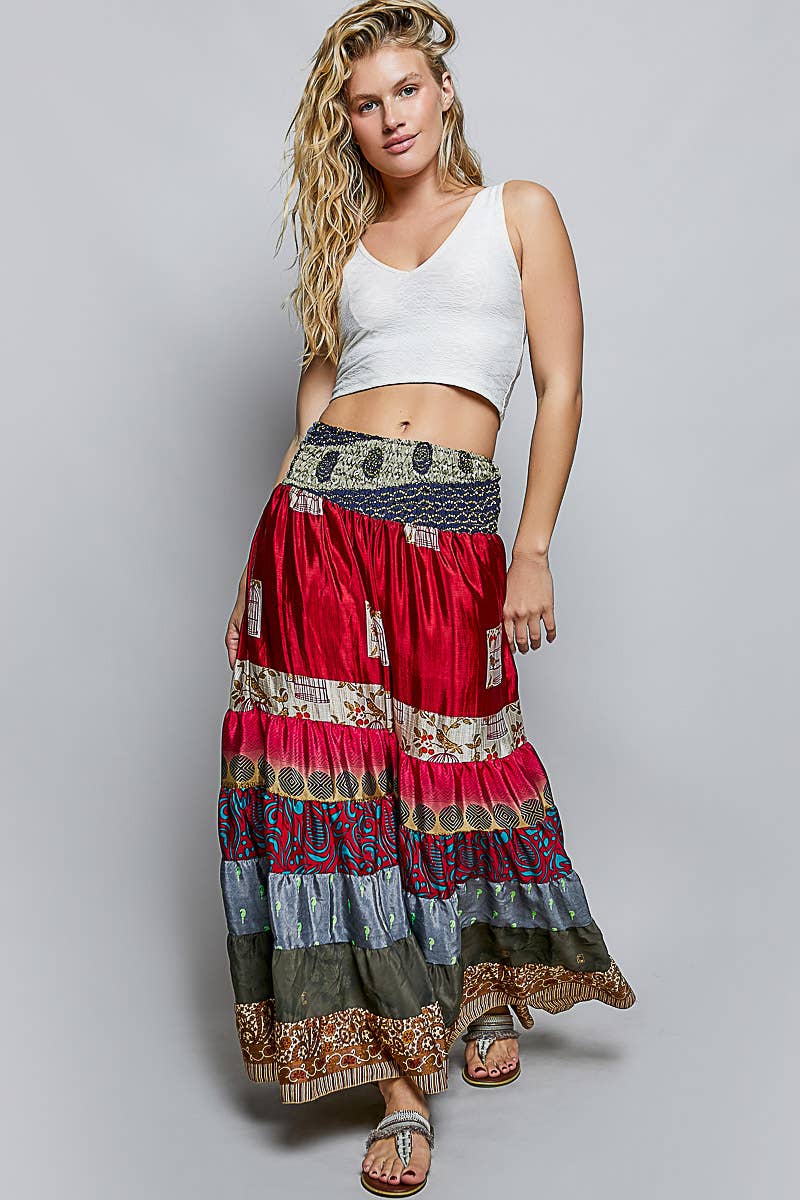Assorted Print High Rise Smocked Wide Leg Pants: ASSORTED / OS - ivyandlavyboutique Pol Clothing