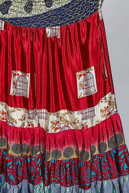 Assorted Print High Rise Smocked Wide Leg Pants: ASSORTED / OS - ivyandlavyboutique Pol Clothing