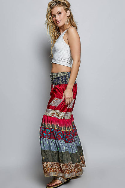 Assorted Print High Rise Smocked Wide Leg Pants: ASSORTED / OS - ivyandlavyboutique Pol Clothing