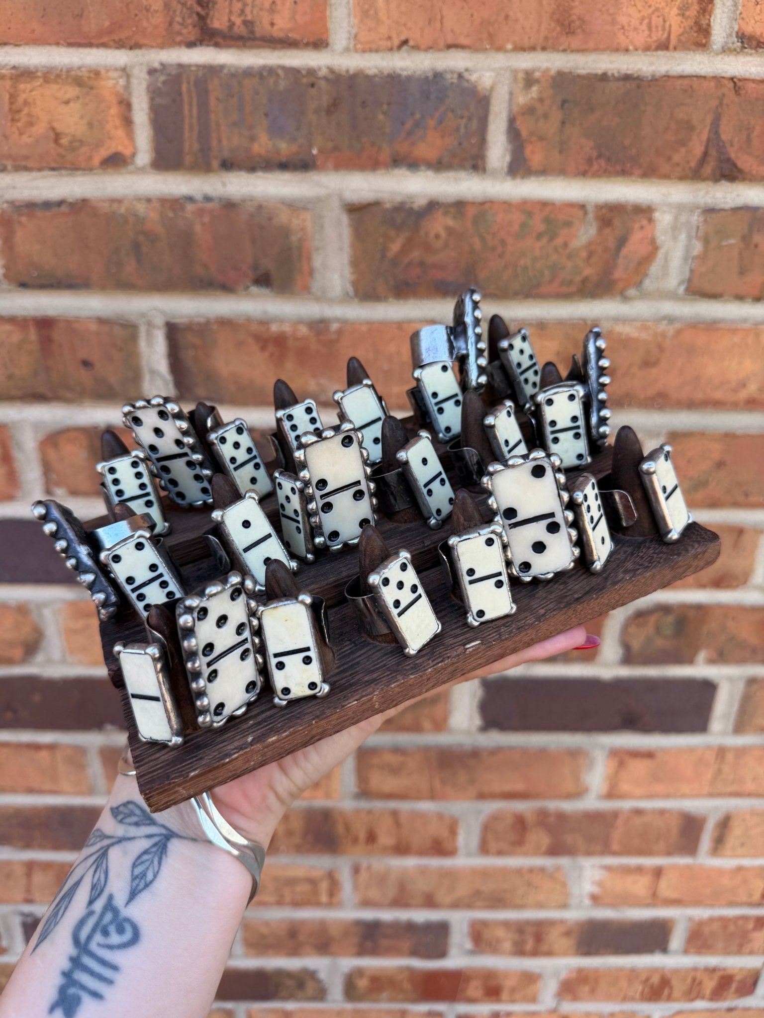 Asst Domino Metal Rings - ivyandlavyboutique Art by Amy