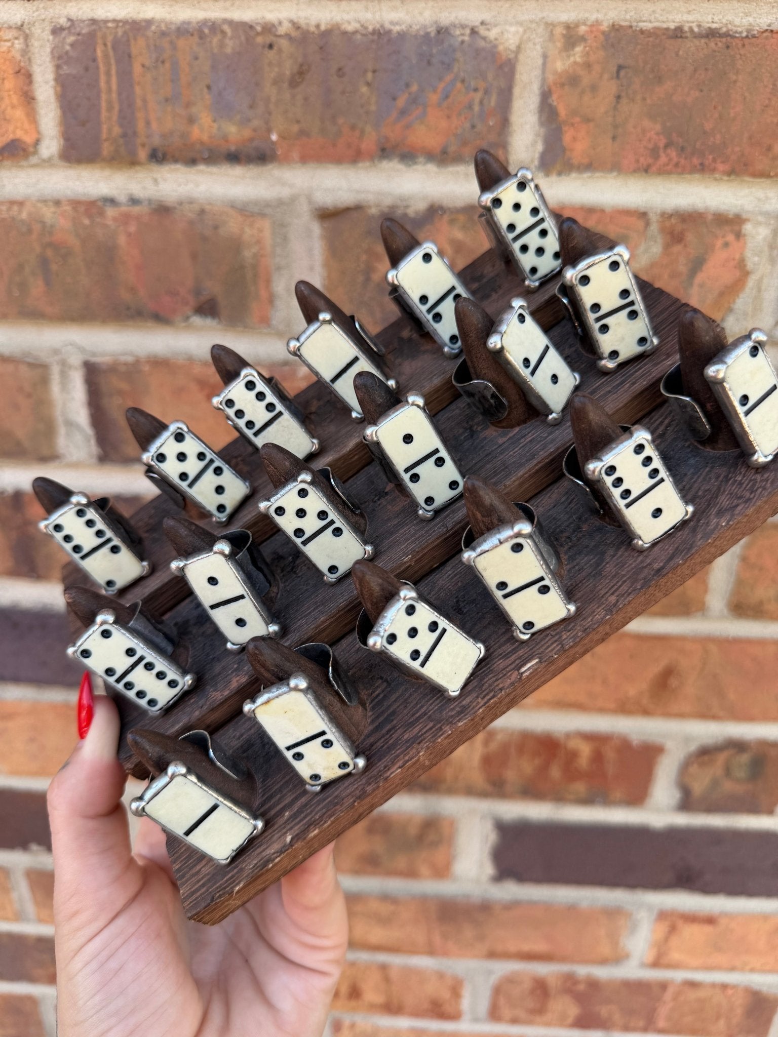 Asst Domino Metal Rings - ivyandlavyboutique Art by Amy