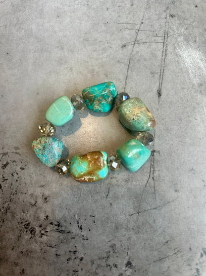 Authentic Turquoise Nugget Bracelet - ivyandlavyboutique A Rare Bird Shop