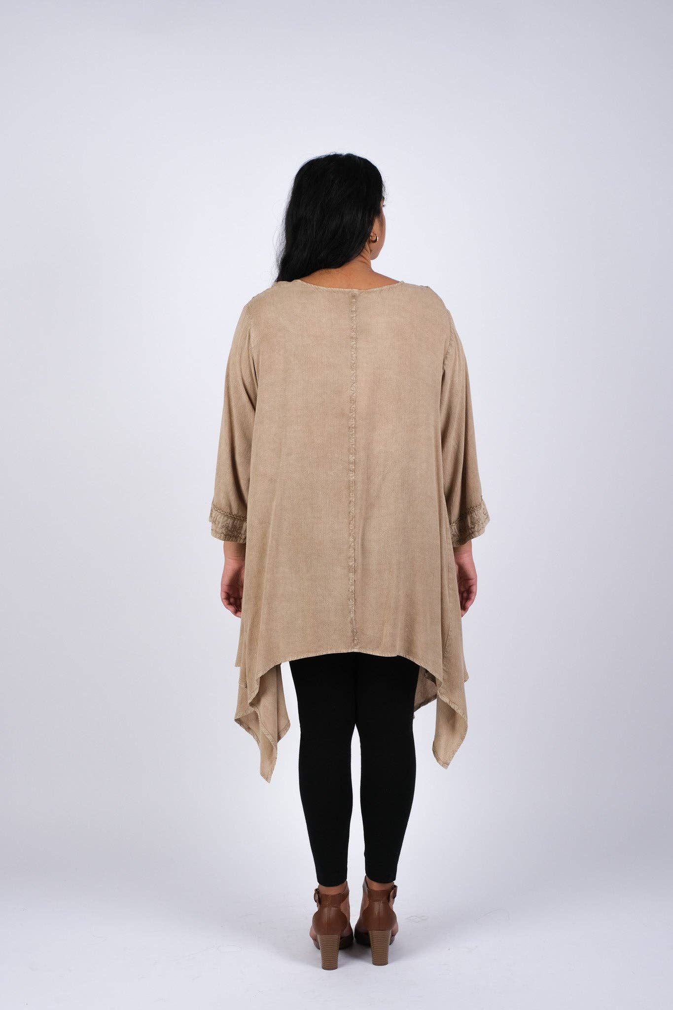 Embroidered Artisan Camel Tunic