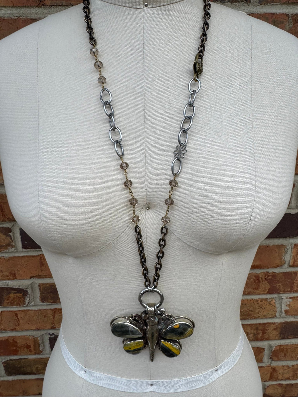BB Jasper Butterfly Necklace - Boho Wanderlust Boutique Boho Wanderlust Boutique