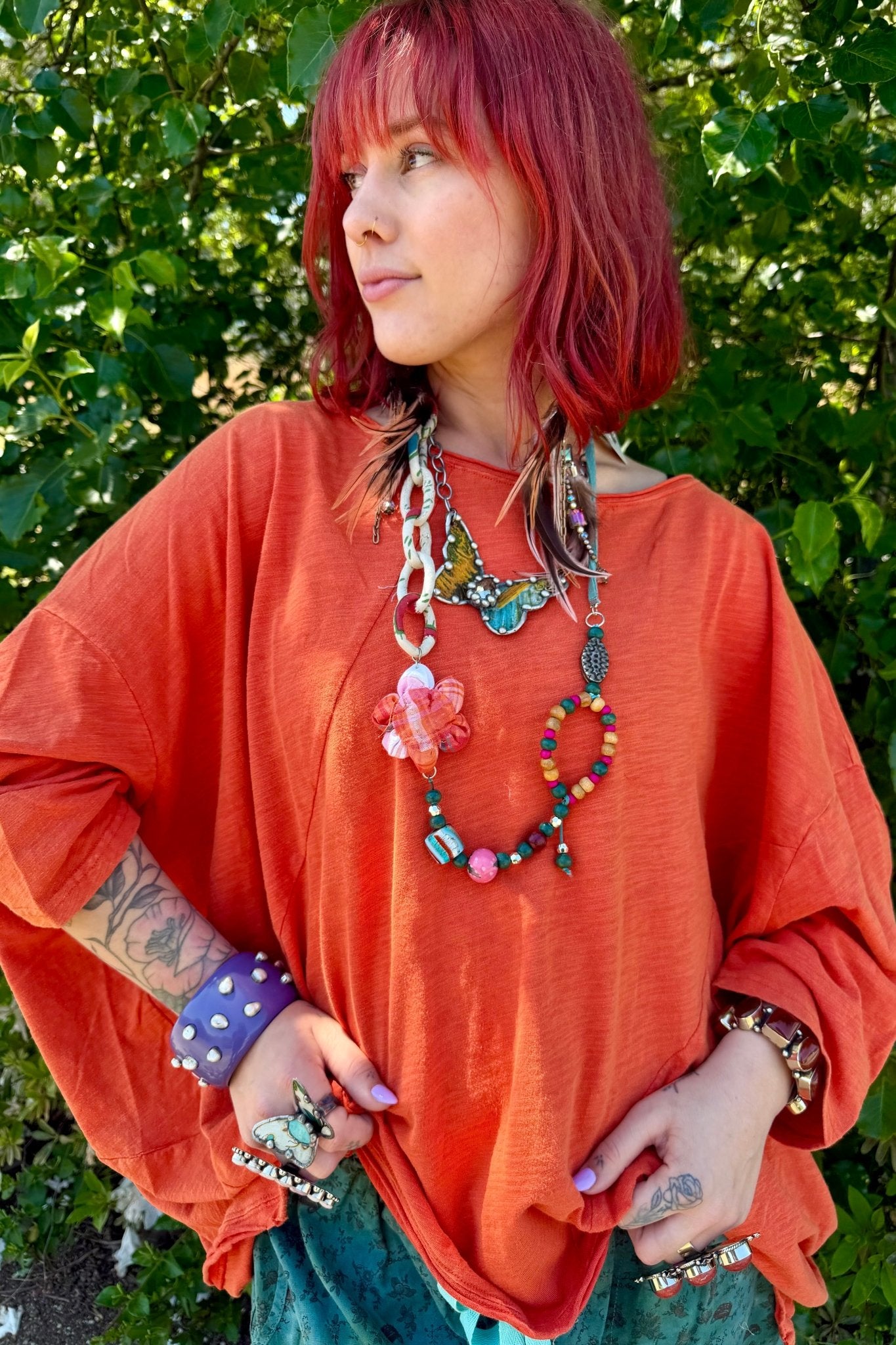 Be Free Top Orange - ivyandlavyboutique Jaded Gypsy