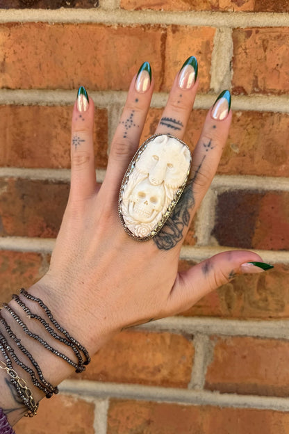 Bear & Skull Ring - ivyandlavyboutique ivyandlavyboutique