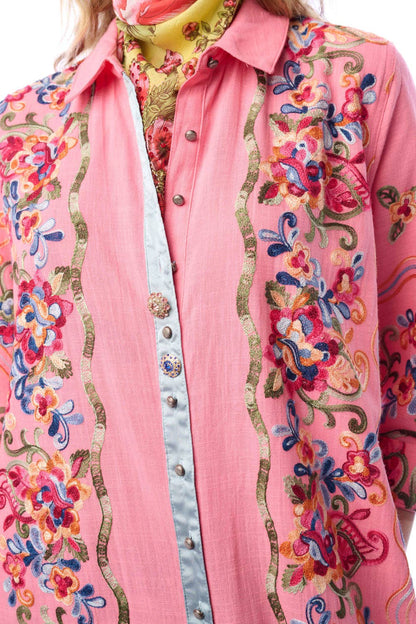 Beauty Mark Maxi Duster in Dirty Rose - ivyandlavyboutique Aratta