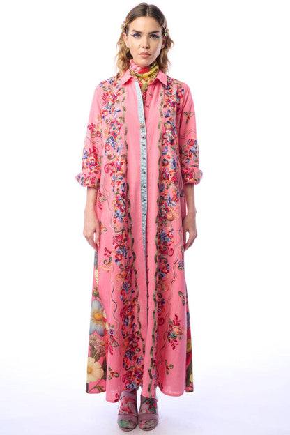 Beauty Mark Maxi Duster in Dirty Rose - ivyandlavyboutique Aratta