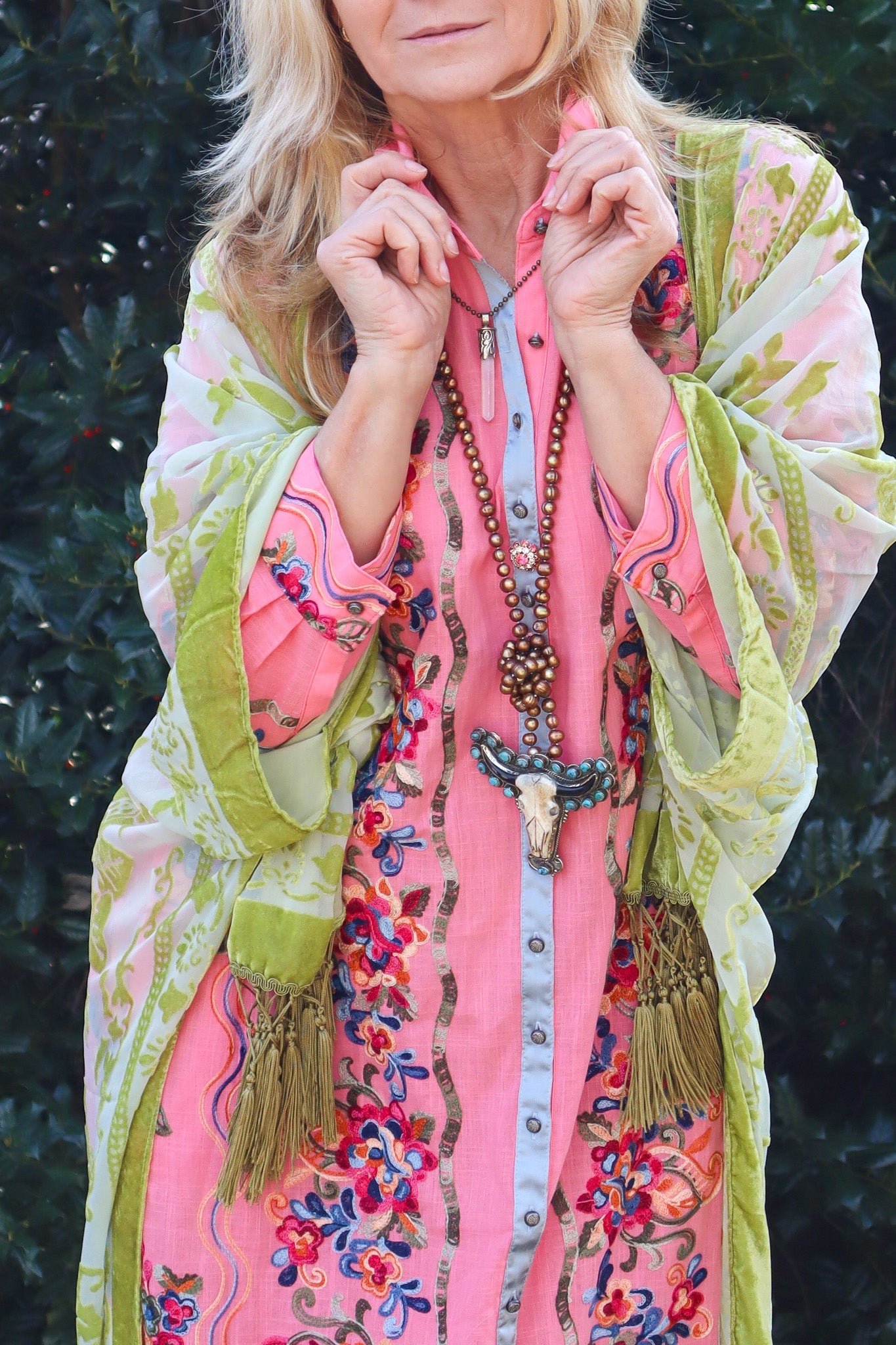 Beauty Mark Maxi Duster in Dirty Rose - ivyandlavyboutique Aratta