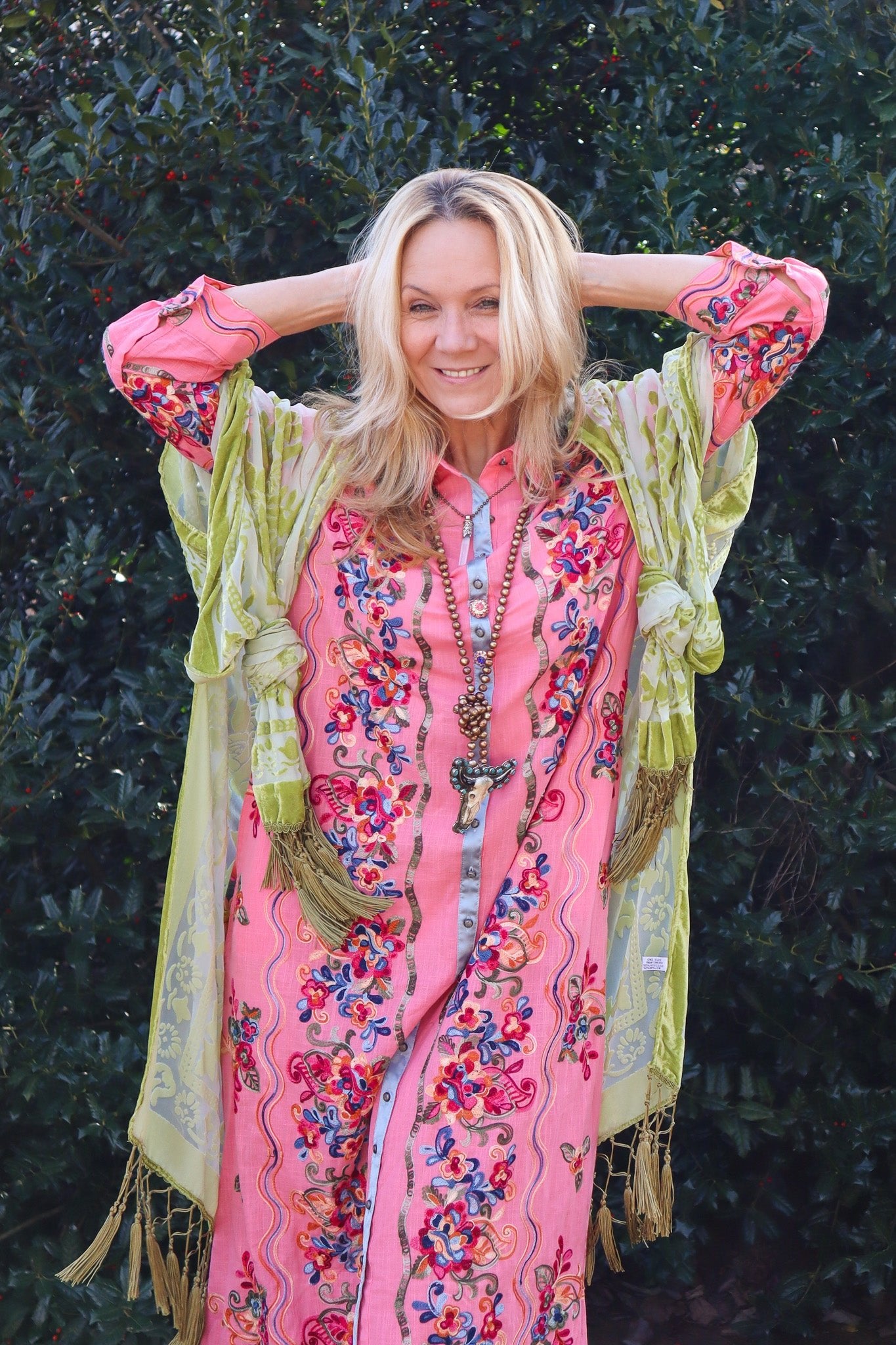 Beauty Mark Maxi Duster in Dirty Rose - ivyandlavyboutique Aratta