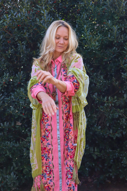 Beauty Mark Maxi Duster in Dirty Rose - ivyandlavyboutique Aratta