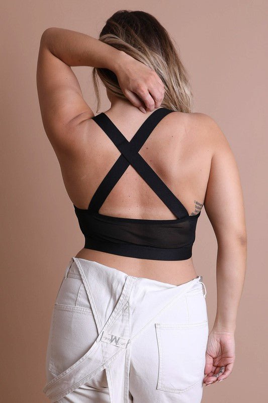 Beckys Cross Front Bralette - ivyandlavyboutique Leto Accessories