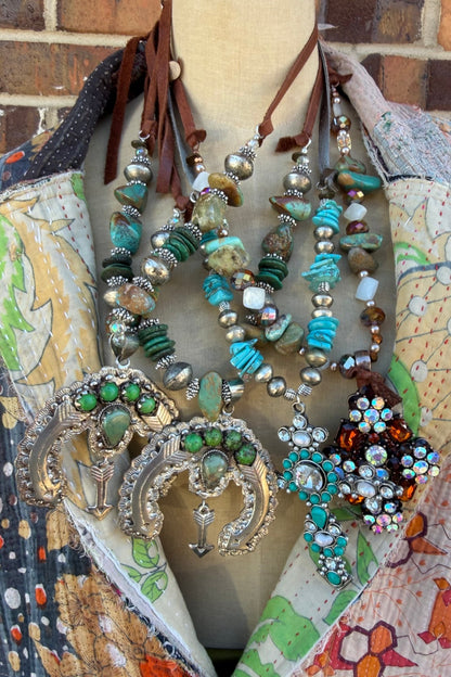 Bedazzled Cross Statement Necklace - ivyandlavyboutique A Rare Bird Shop