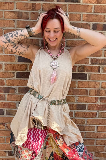 Beyond The Moon Tank in Oatmeal - ivyandlavyboutique Jaded Gypsy