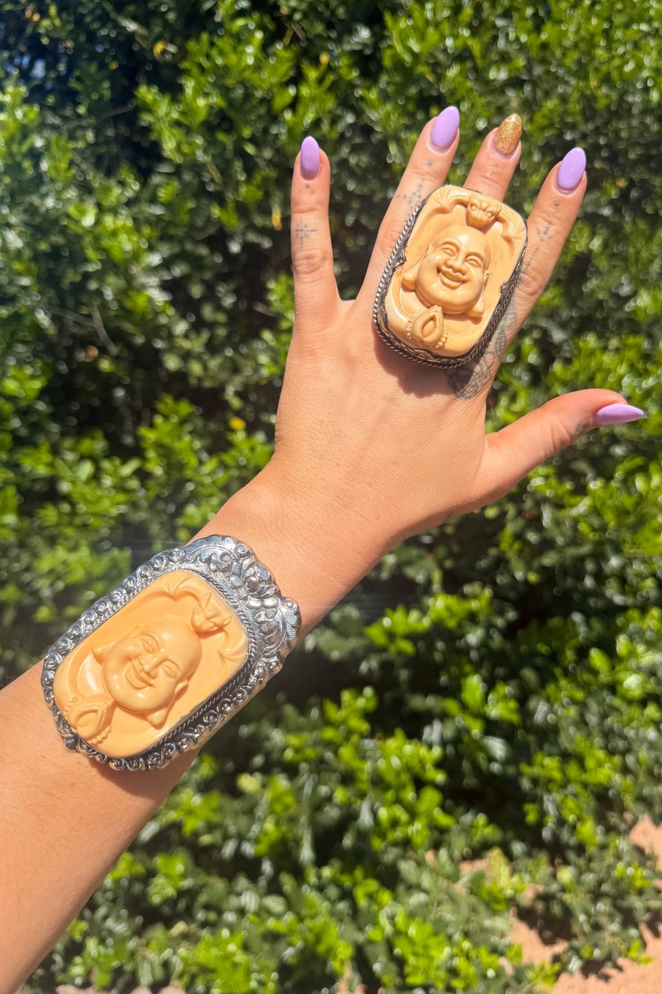 Big Buddha Resin Cuff - ivyandlavyboutique ivyandlavyboutique