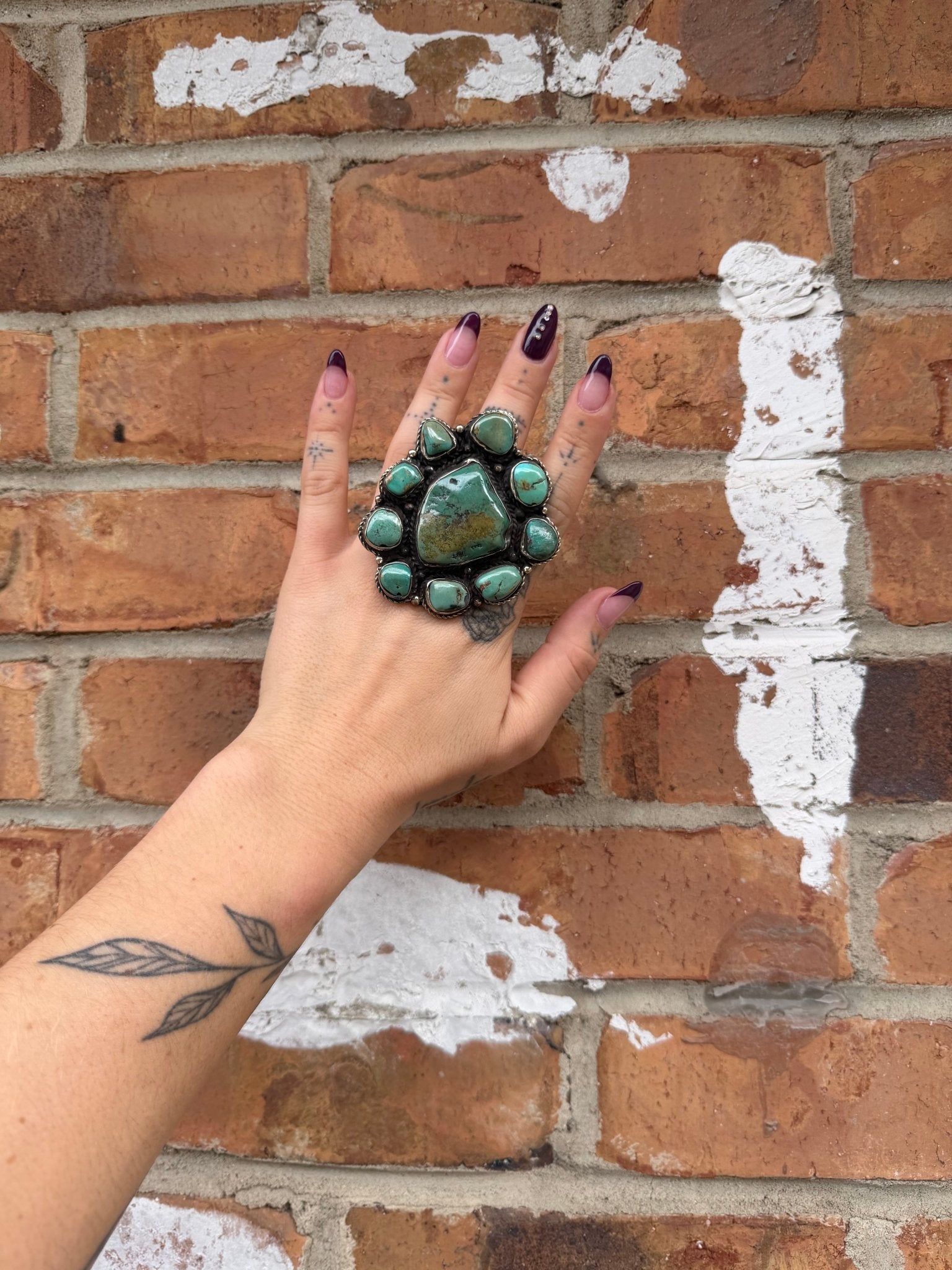 Big Chunky Turquoise Nugget Ring - ivyandlavyboutique ivyandlavyboutique
