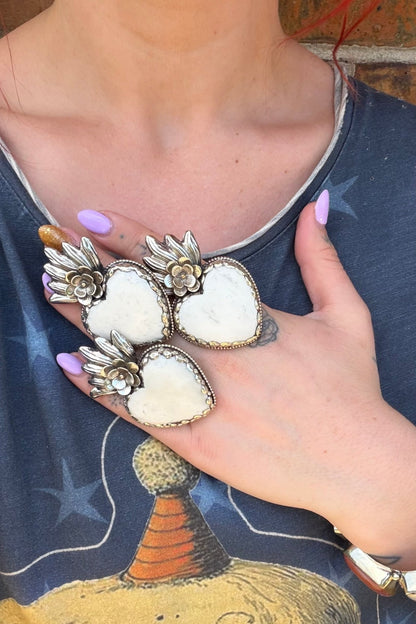 Big Heart Statement Rings - ivyandlavyboutique ivyandlavyboutique