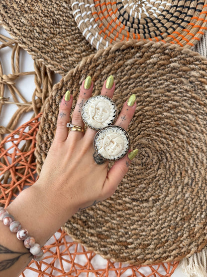 Big Mood Moon Face Ring - ivyandlavyboutique ivyandlavyboutique