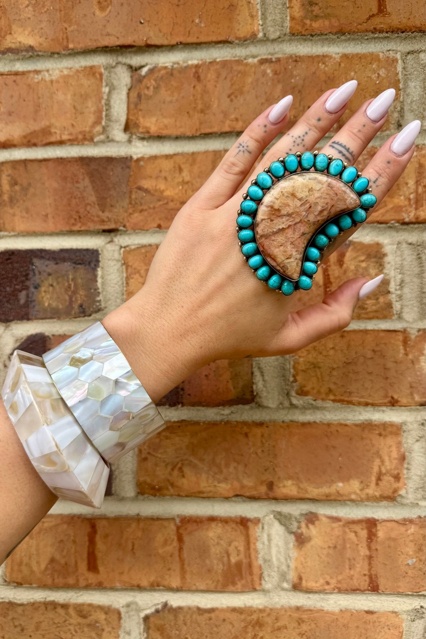 BIG Moon with Jasper Ring - ivyandlavyboutique UJDInc