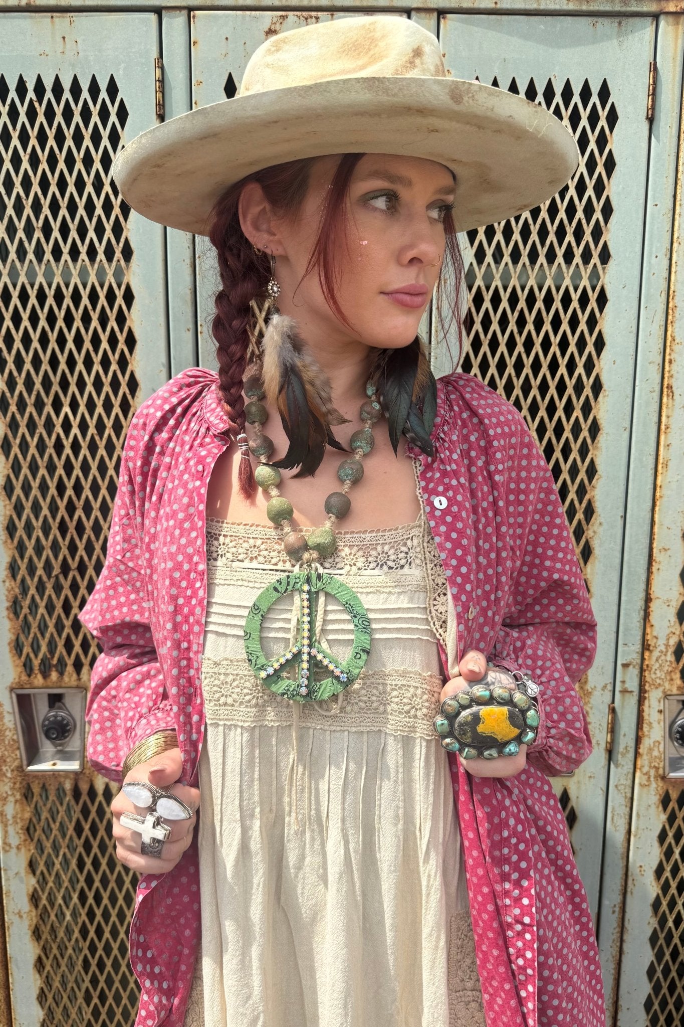 BIG Peace Necklace by Gypsy South - ivyandlavyboutique Gypsy South