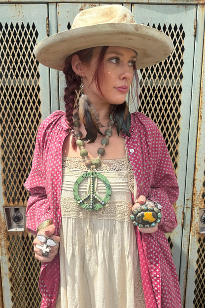 BIG Peace Necklace by Gypsy South - ivyandlavyboutique Gypsy South