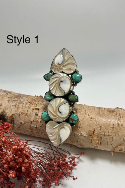 Biggie Hearts For You Shell Center Ring - ivyandlavyboutique ivyandlavyboutique